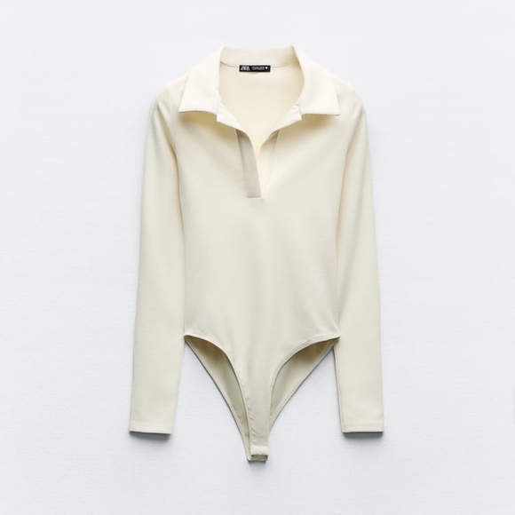 Zara Polo Collar Interlock Bodysuit - Picture 1 of 12
